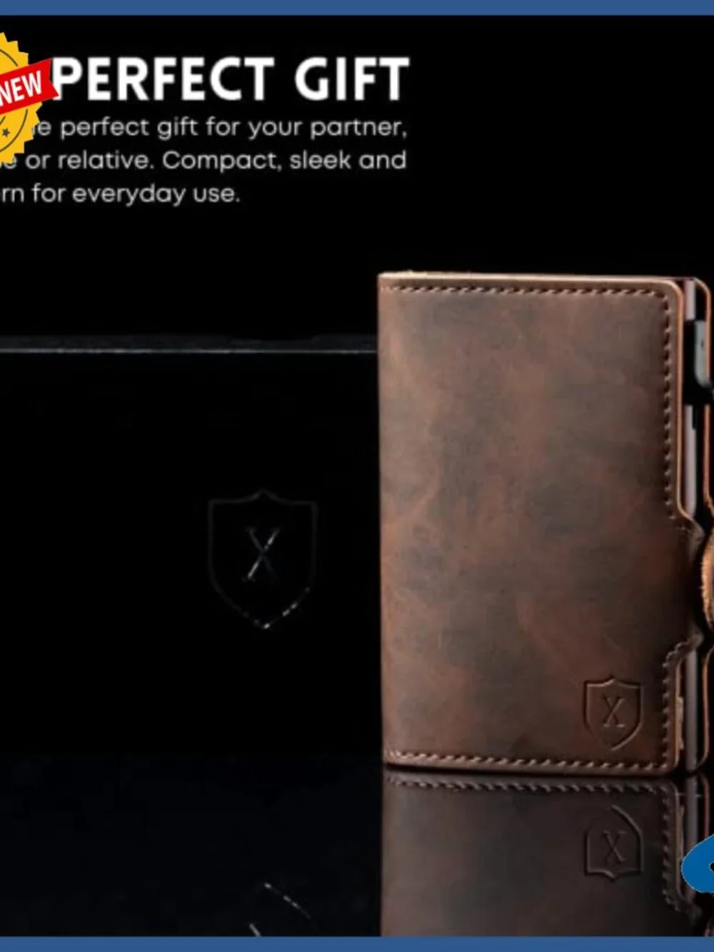 Slim Trifold RFID Wallet with Money Clip and Card Ejection Button